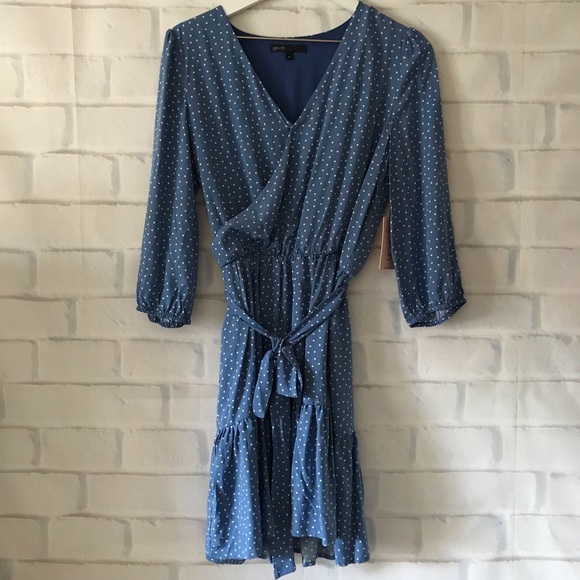 Gibson | Paloma Woven polka dot wrap dress - Picture 3 of 8